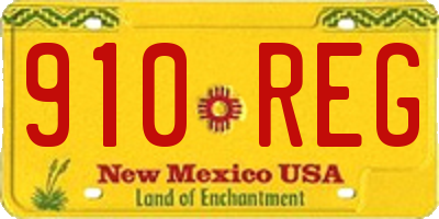NM license plate 910REG