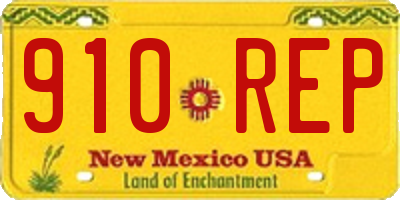 NM license plate 910REP
