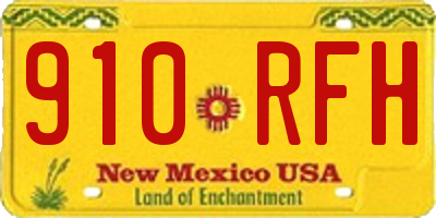 NM license plate 910RFH