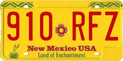 NM license plate 910RFZ