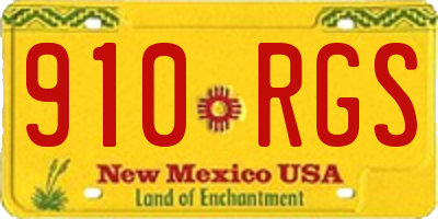 NM license plate 910RGS