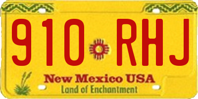 NM license plate 910RHJ