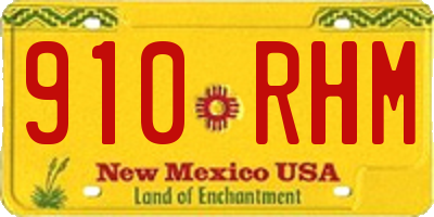 NM license plate 910RHM