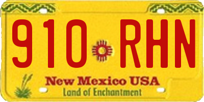 NM license plate 910RHN