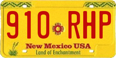 NM license plate 910RHP