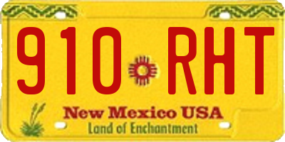 NM license plate 910RHT