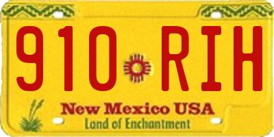 NM license plate 910RIH