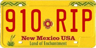 NM license plate 910RIP