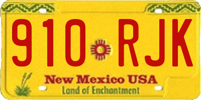 NM license plate 910RJK