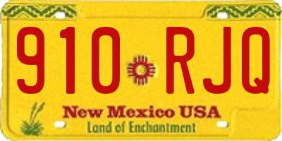 NM license plate 910RJQ
