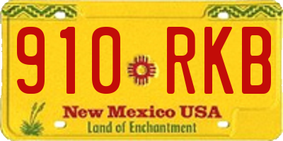 NM license plate 910RKB
