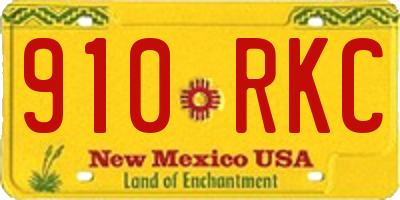 NM license plate 910RKC