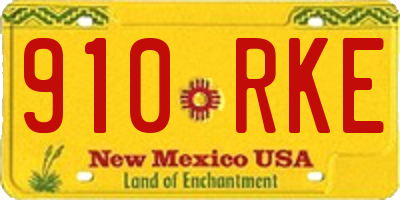 NM license plate 910RKE