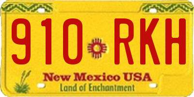 NM license plate 910RKH