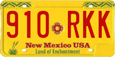 NM license plate 910RKK