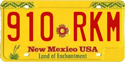 NM license plate 910RKM