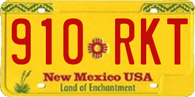 NM license plate 910RKT