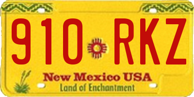 NM license plate 910RKZ