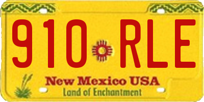 NM license plate 910RLE