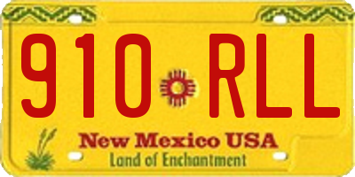 NM license plate 910RLL