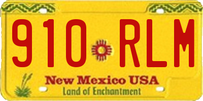 NM license plate 910RLM