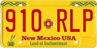 NM license plate 910RLP