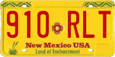 NM license plate 910RLT