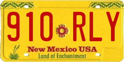 NM license plate 910RLY