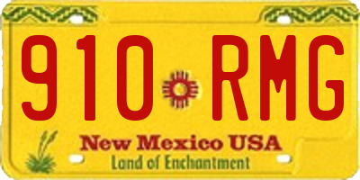 NM license plate 910RMG