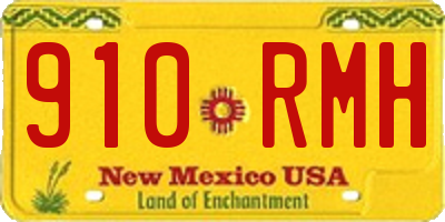 NM license plate 910RMH