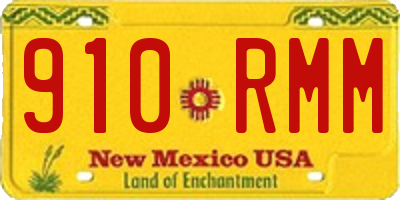 NM license plate 910RMM