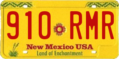 NM license plate 910RMR