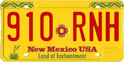 NM license plate 910RNH