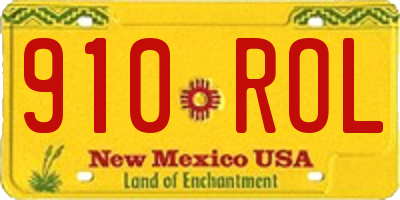 NM license plate 910ROL