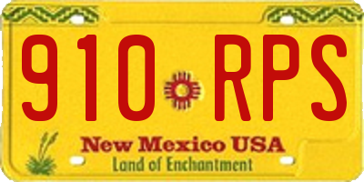 NM license plate 910RPS