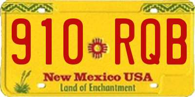 NM license plate 910RQB