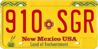 NM license plate 910SGR