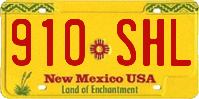 NM license plate 910SHL