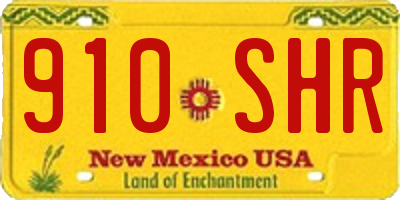 NM license plate 910SHR