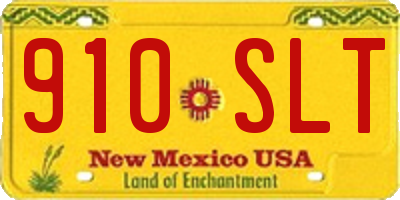 NM license plate 910SLT