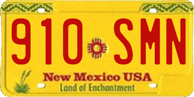 NM license plate 910SMN