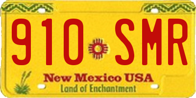 NM license plate 910SMR