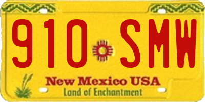 NM license plate 910SMW