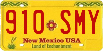 NM license plate 910SMY
