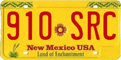 NM license plate 910SRC