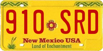 NM license plate 910SRD