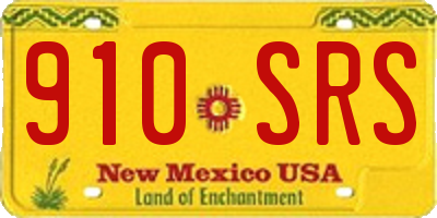 NM license plate 910SRS