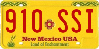 NM license plate 910SSI