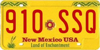 NM license plate 910SSQ