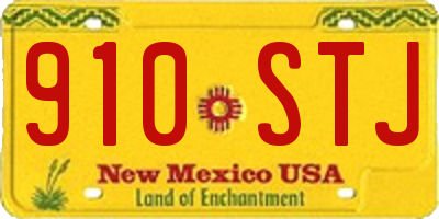 NM license plate 910STJ